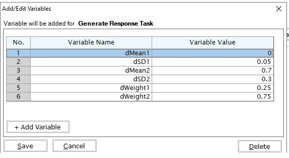 Input for generate response in East