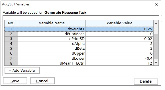 Input for generate response